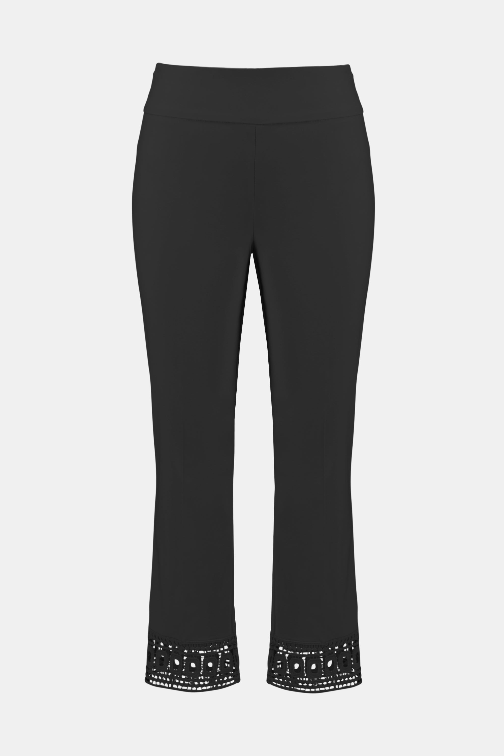 Bengaline Lace Trim Ankle Pant
