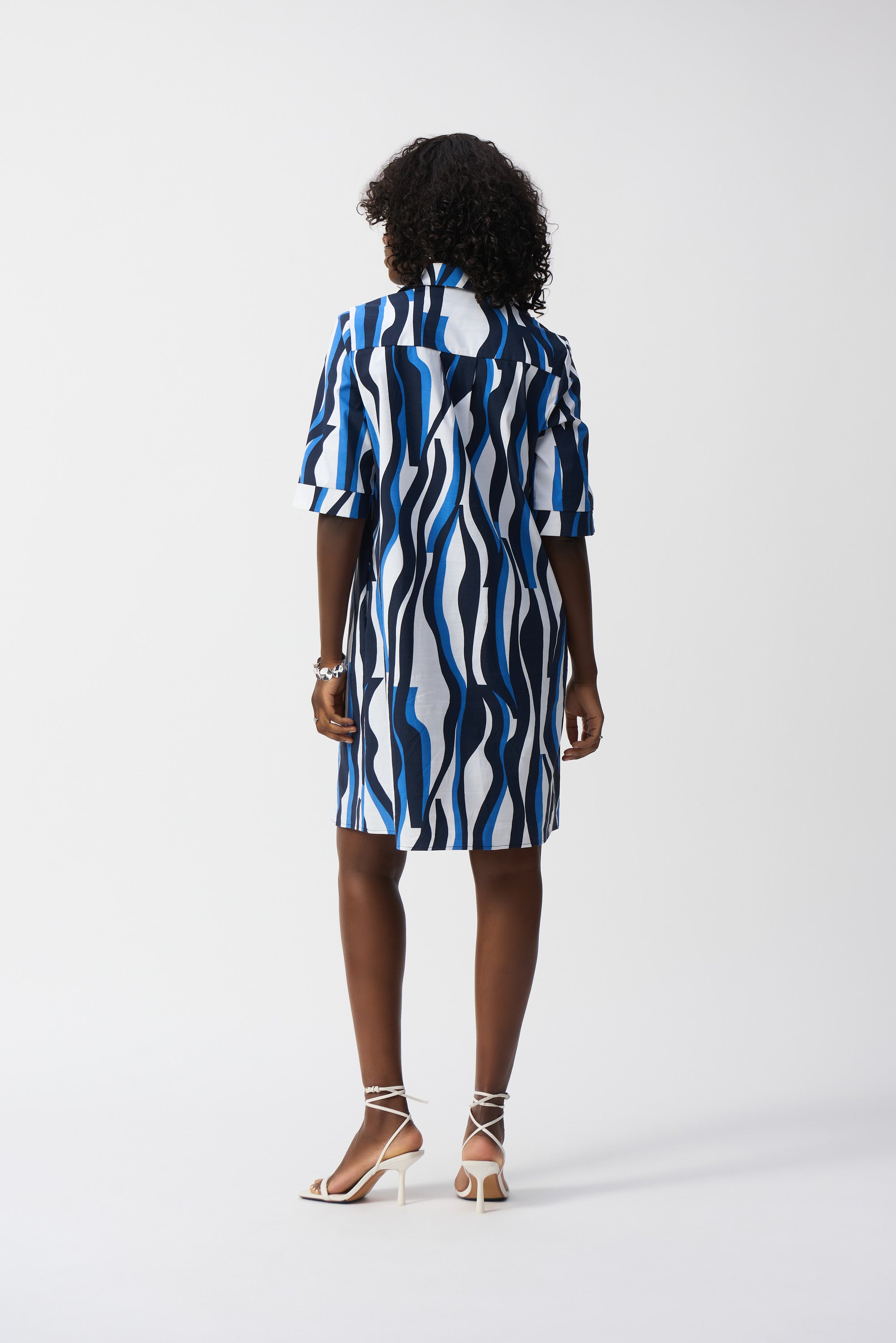 Geometric Print Shirt Dress