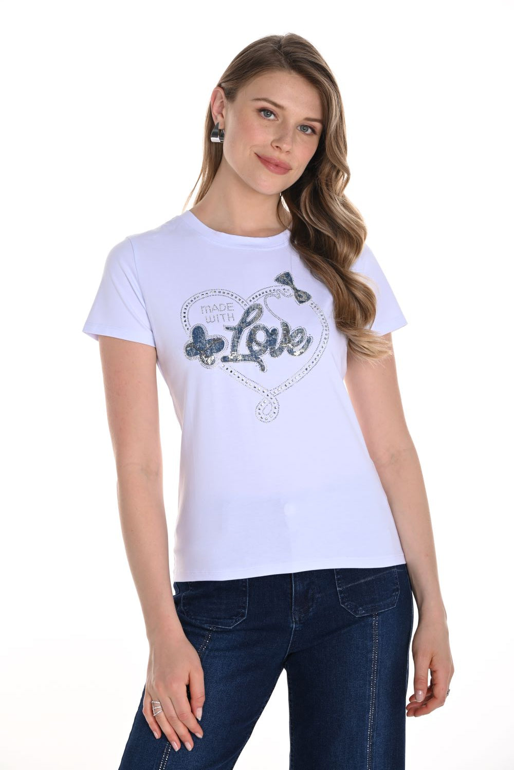'Love' Stud T-Shirt