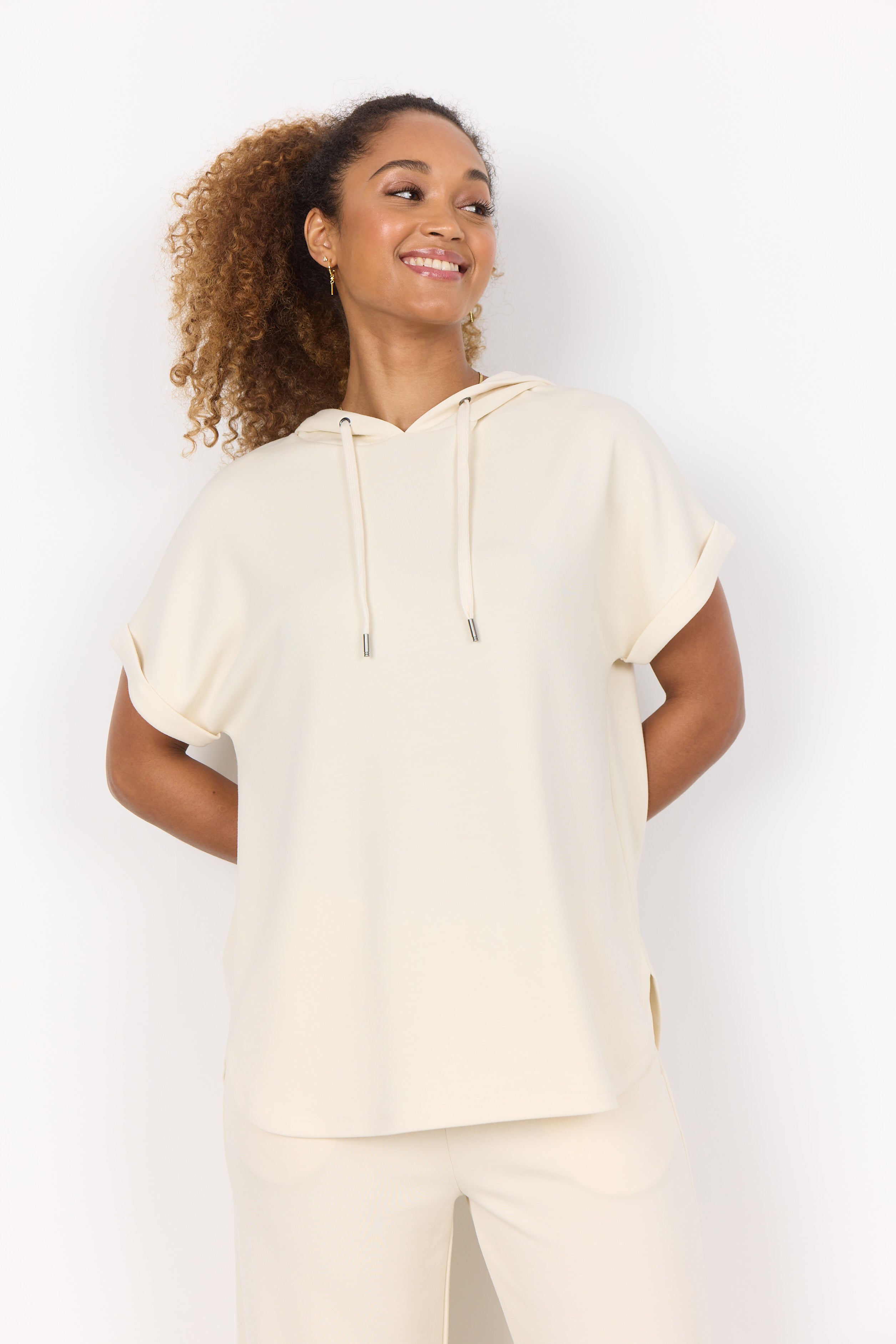 Hooded Short Sleeve Top