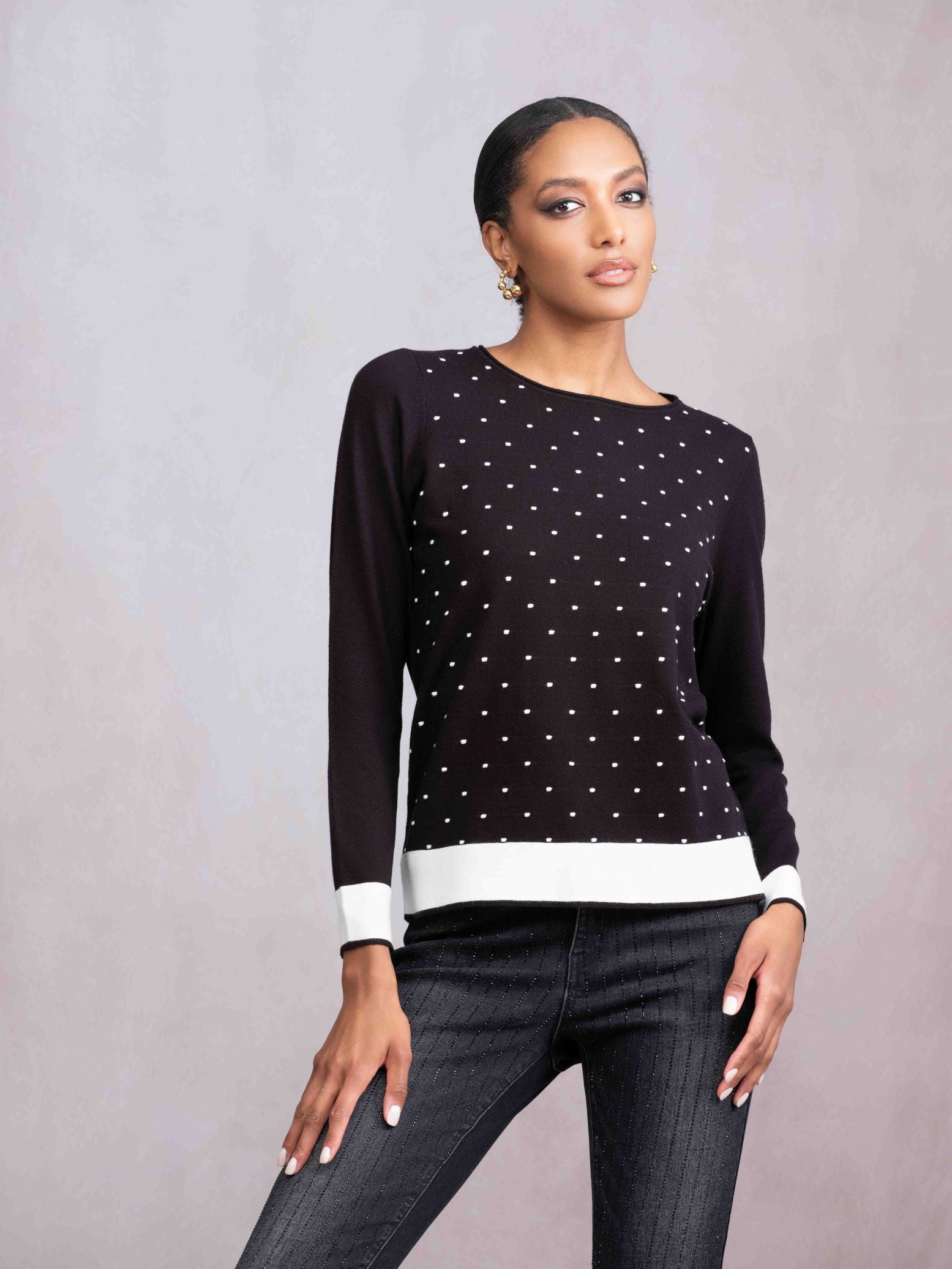 Dot Print Pullover