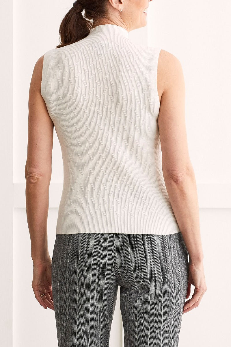 Mock Neck Sleeveless Sweater