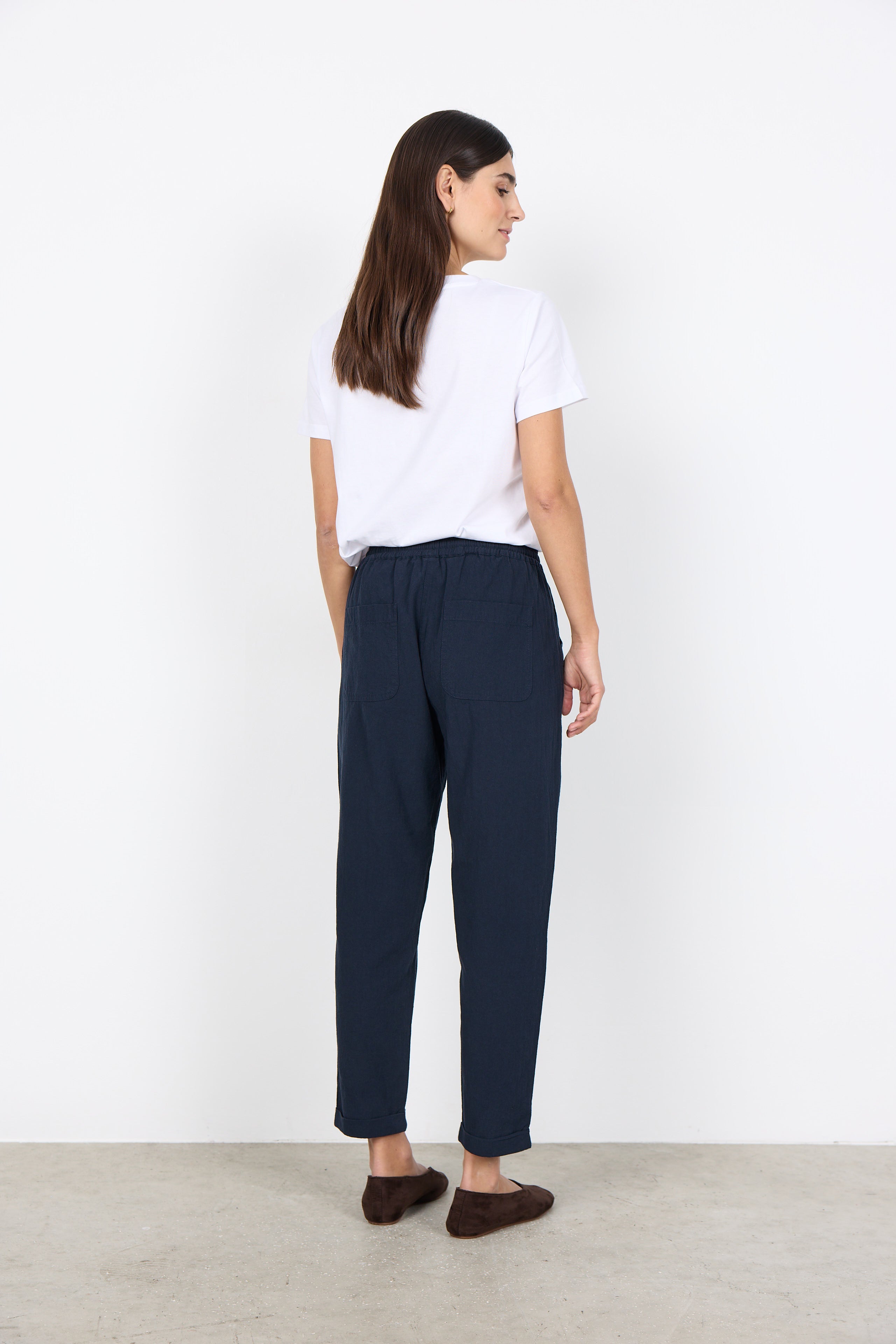 Textured Cotton Crop Pant