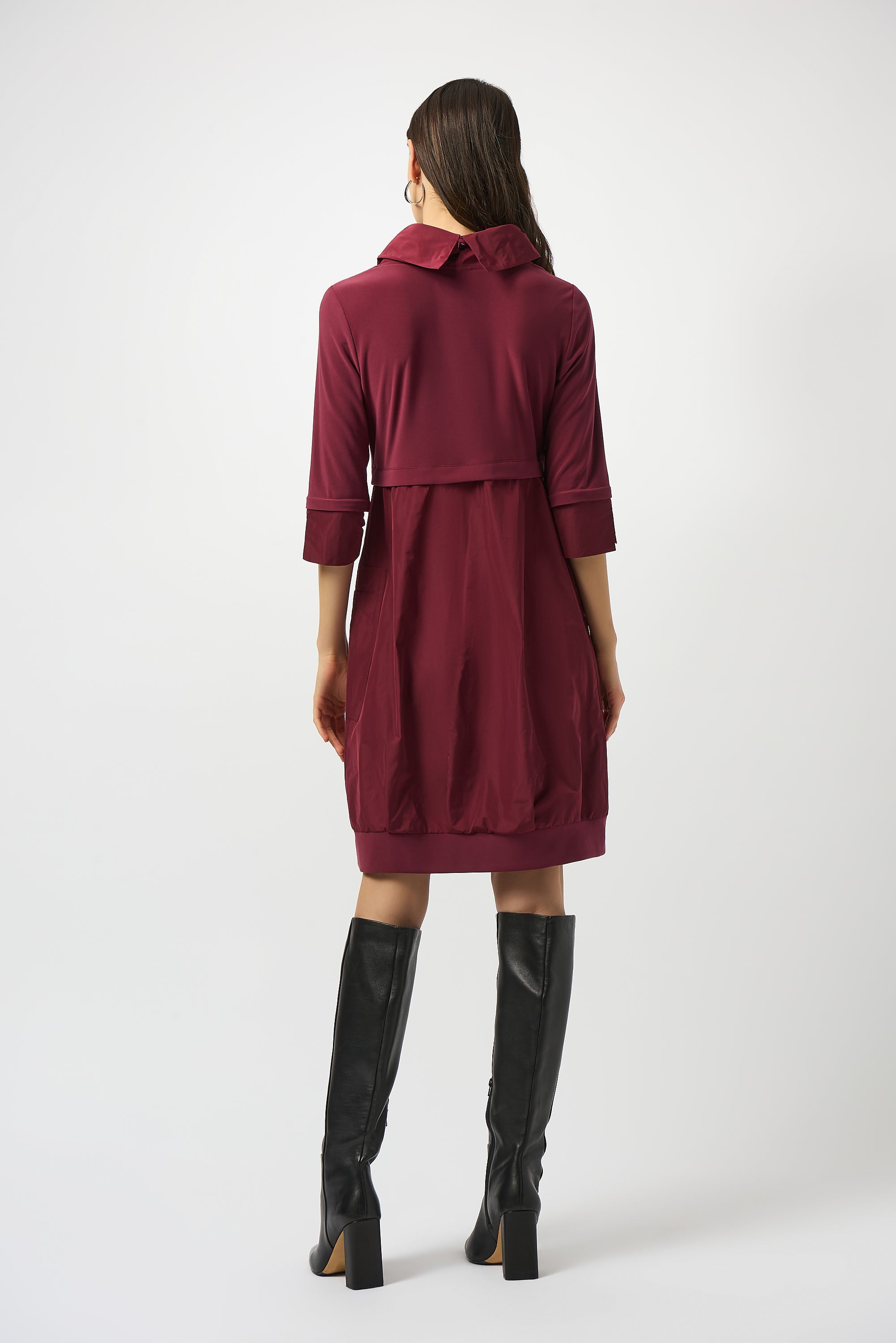 Cowl Neck Taffeta Dress