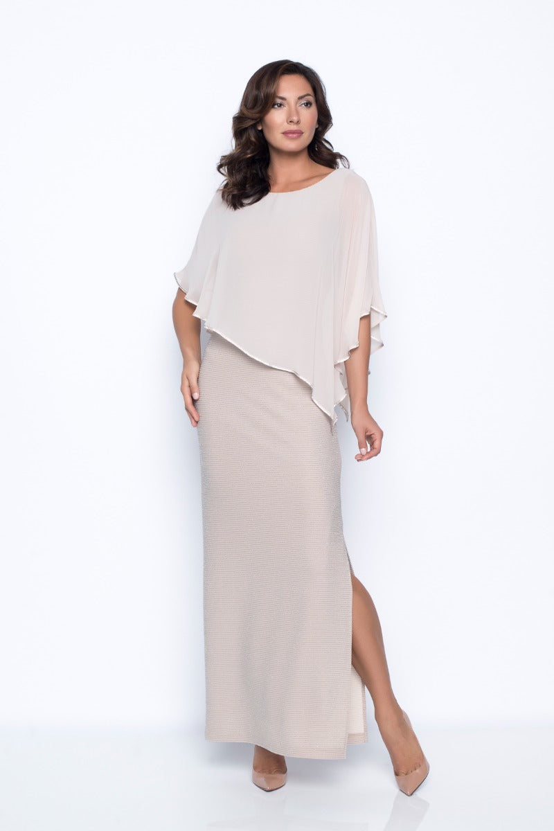 Chiffon Overlay Maxi Dress