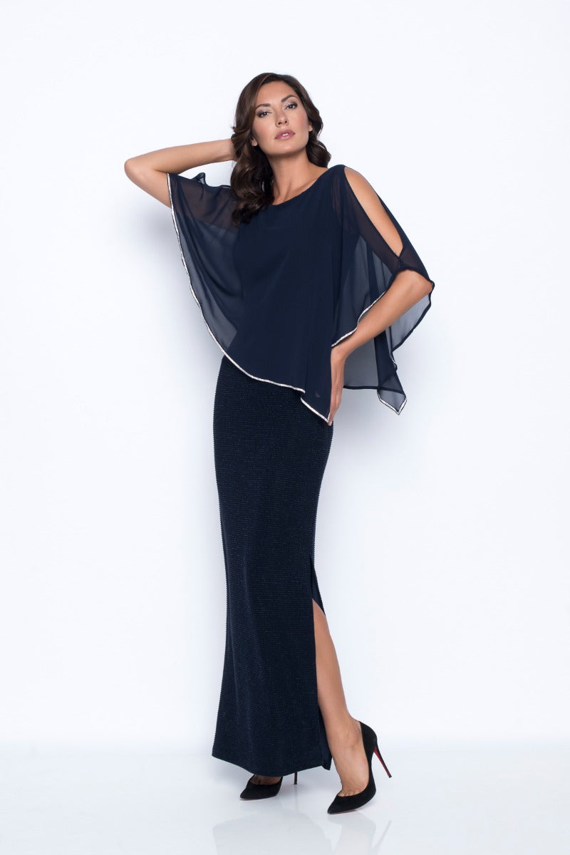 Chiffon Overlay Maxi Dress