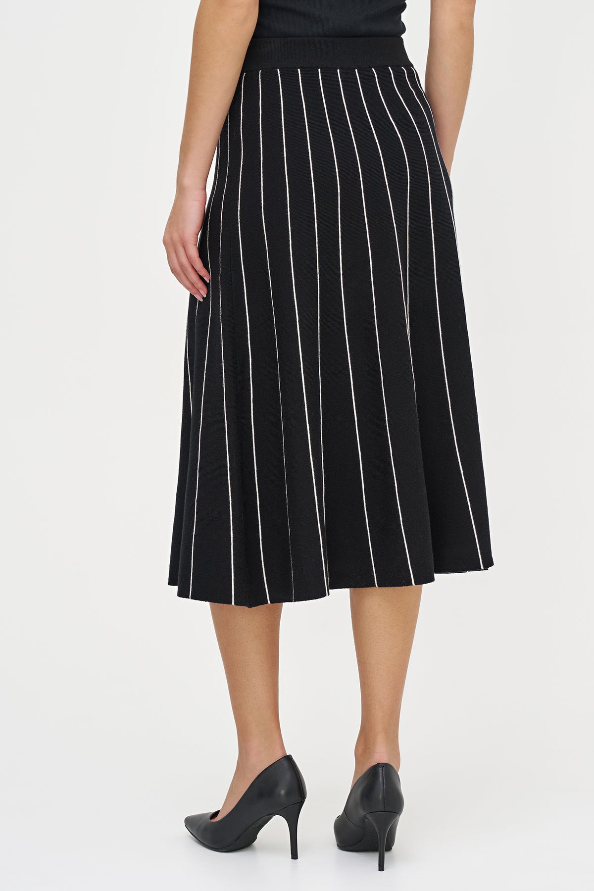 Stripe Flare Knit Skirt
