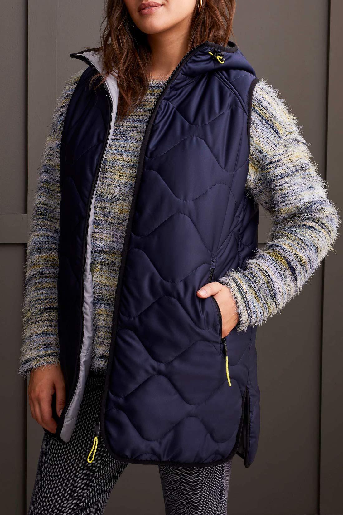 Reversible Long Puffer Vest