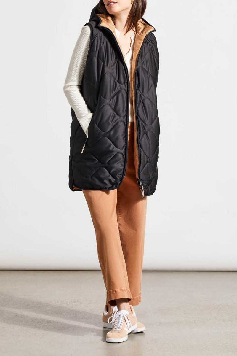 Reversible Long Puffer Vest