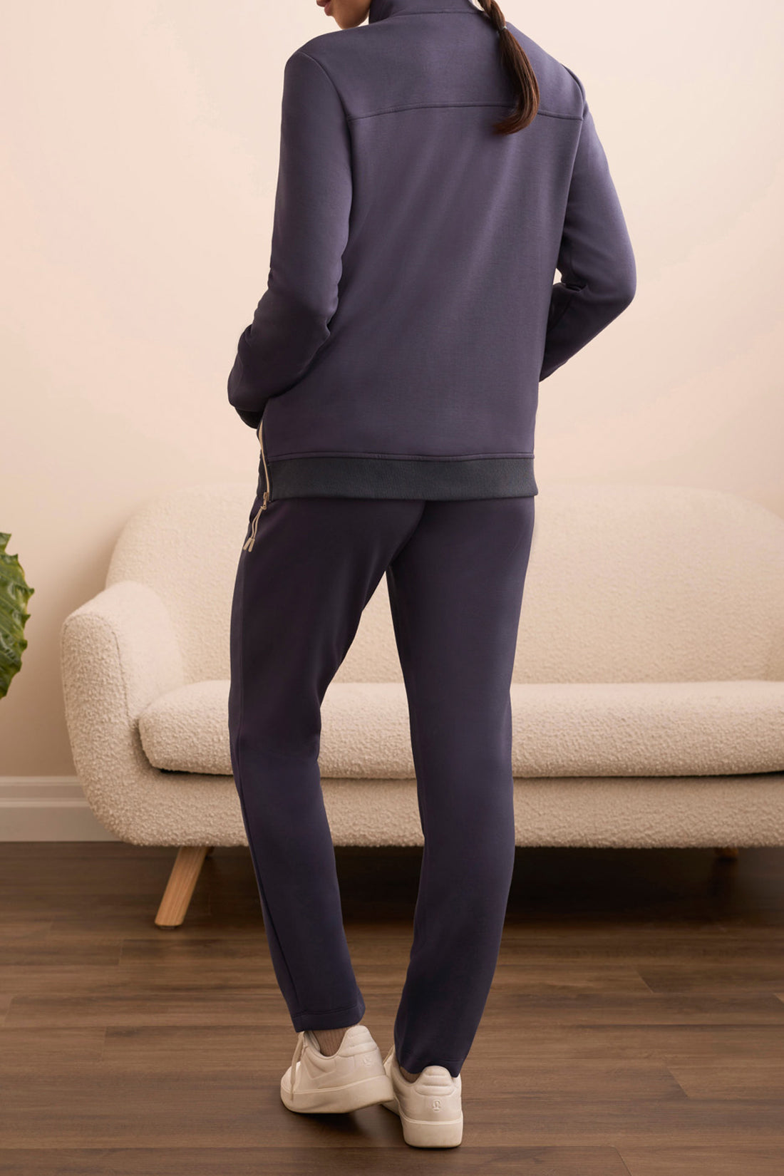 Knit Jersey Zip Front Jacket
