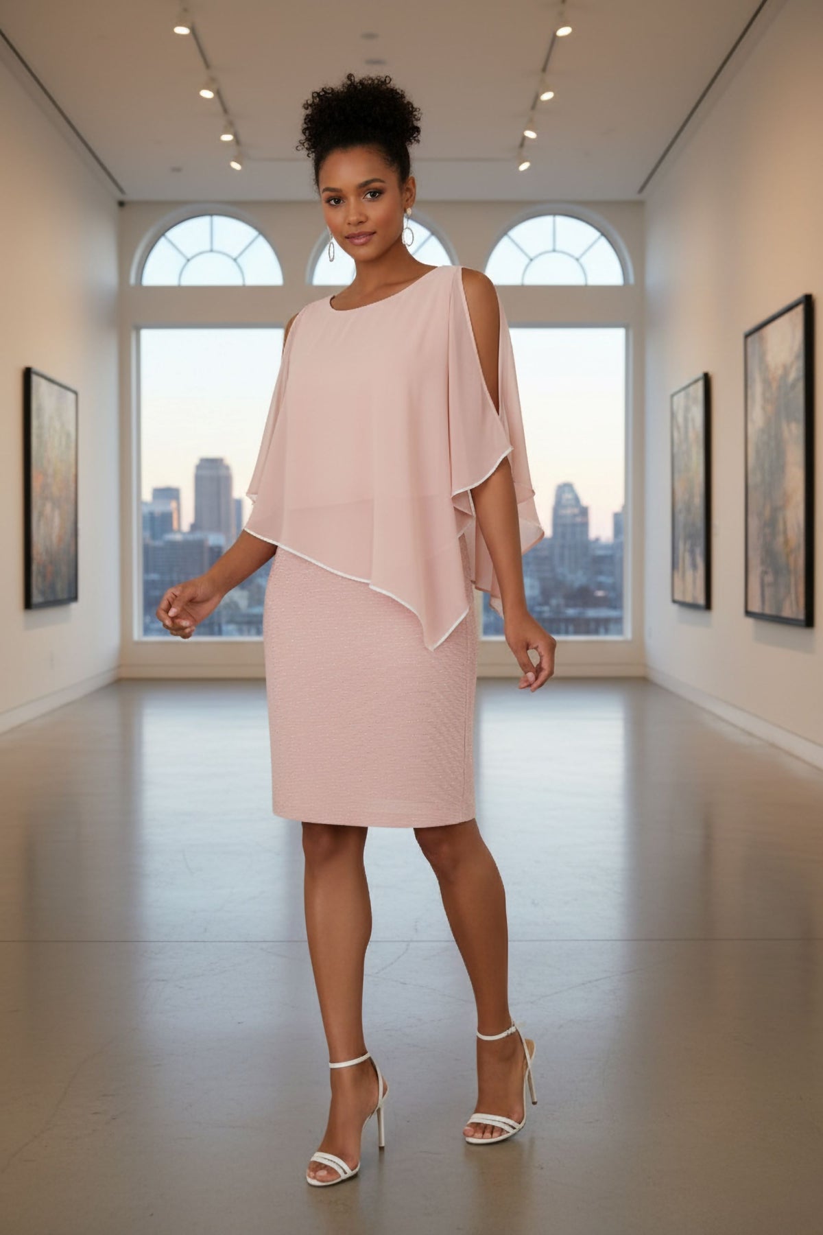 Chiffon Overlay Dress