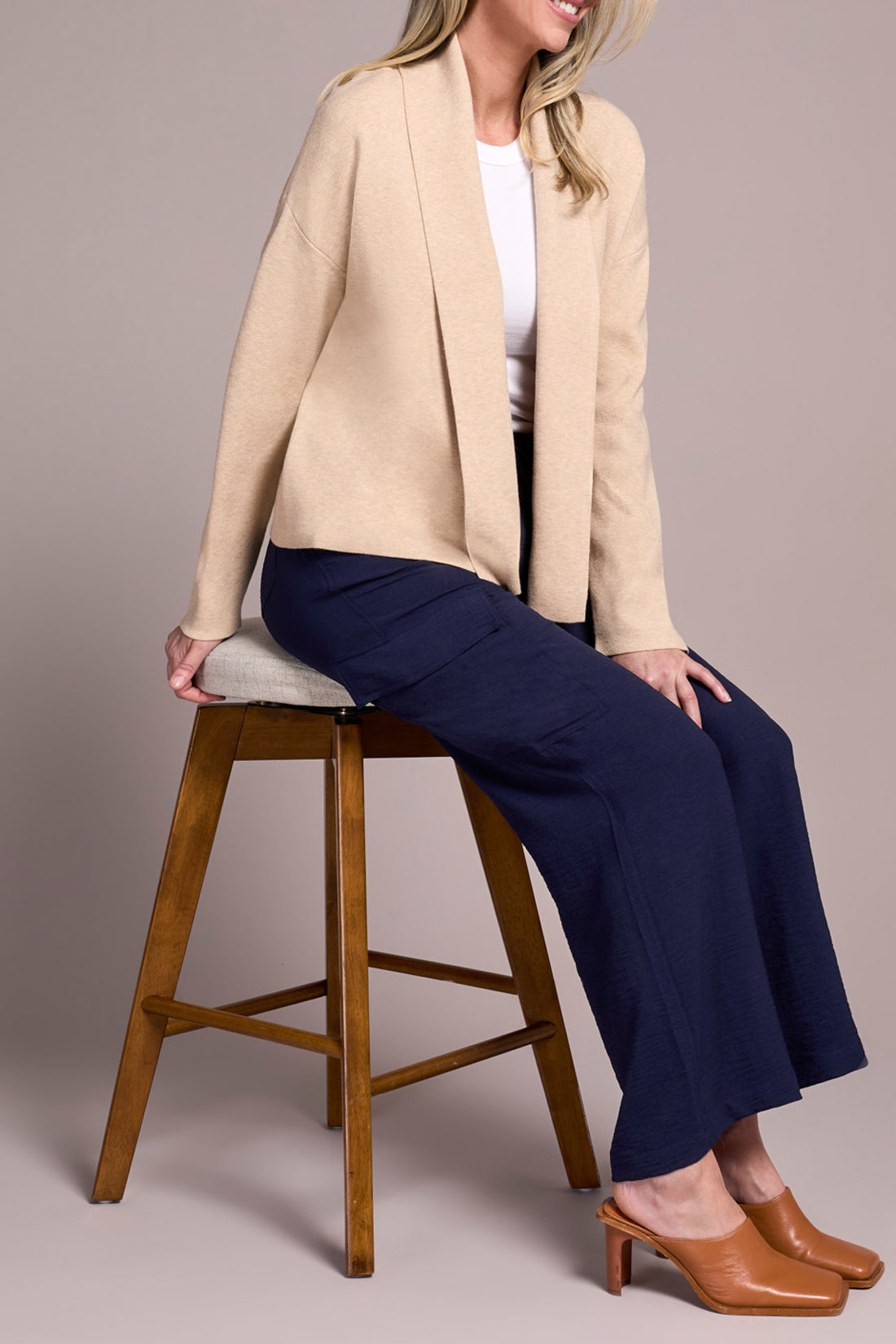 Shawl Collar Knit Jacket