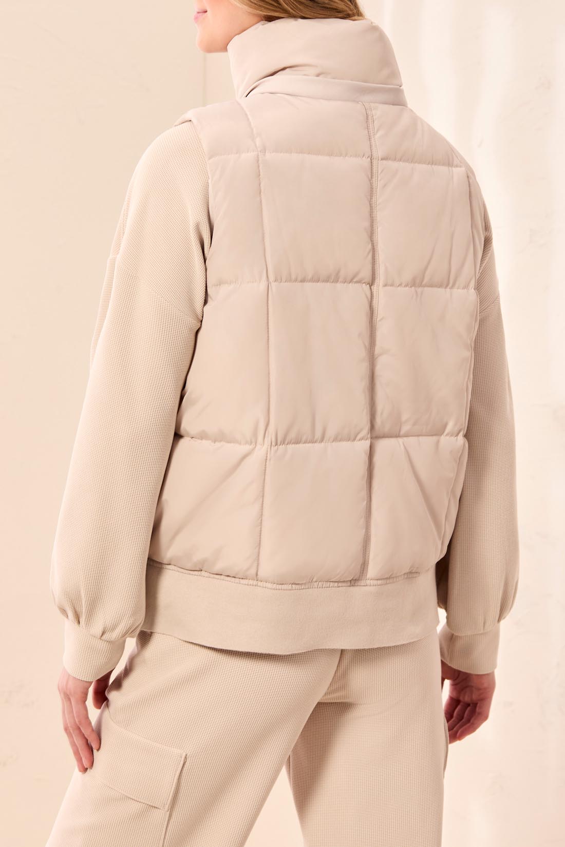 Detachable Hood Crop Puffer Vest