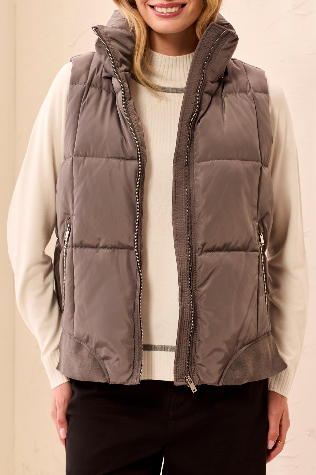 Detachable Hood Crop Puffer Vest
