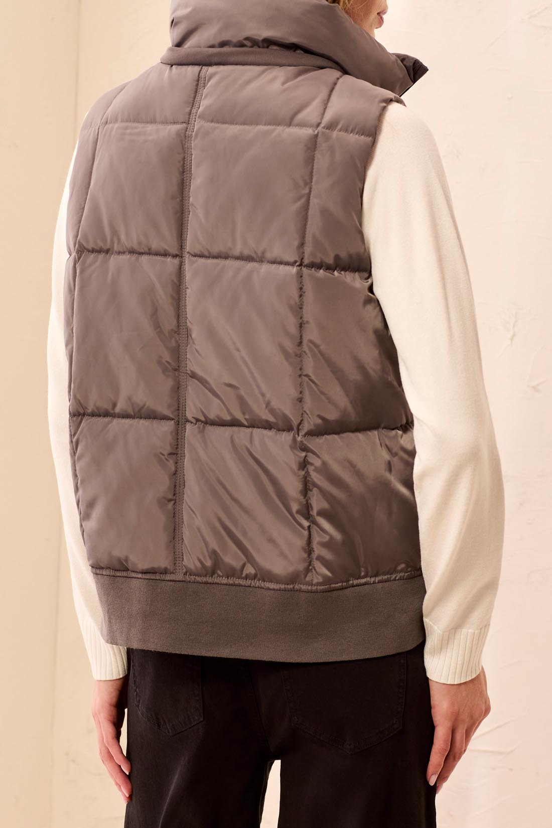Detachable Hood Crop Puffer Vest
