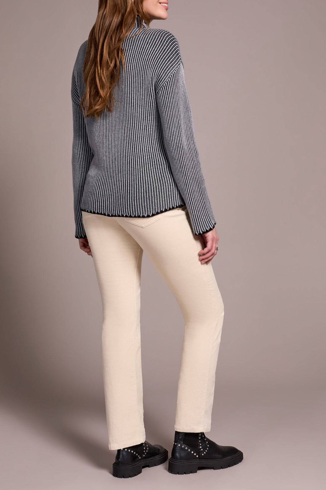 Mock Neck Cotton Pullover