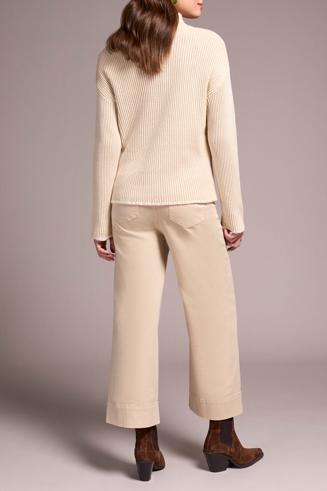 Mock Neck Cotton Pullover