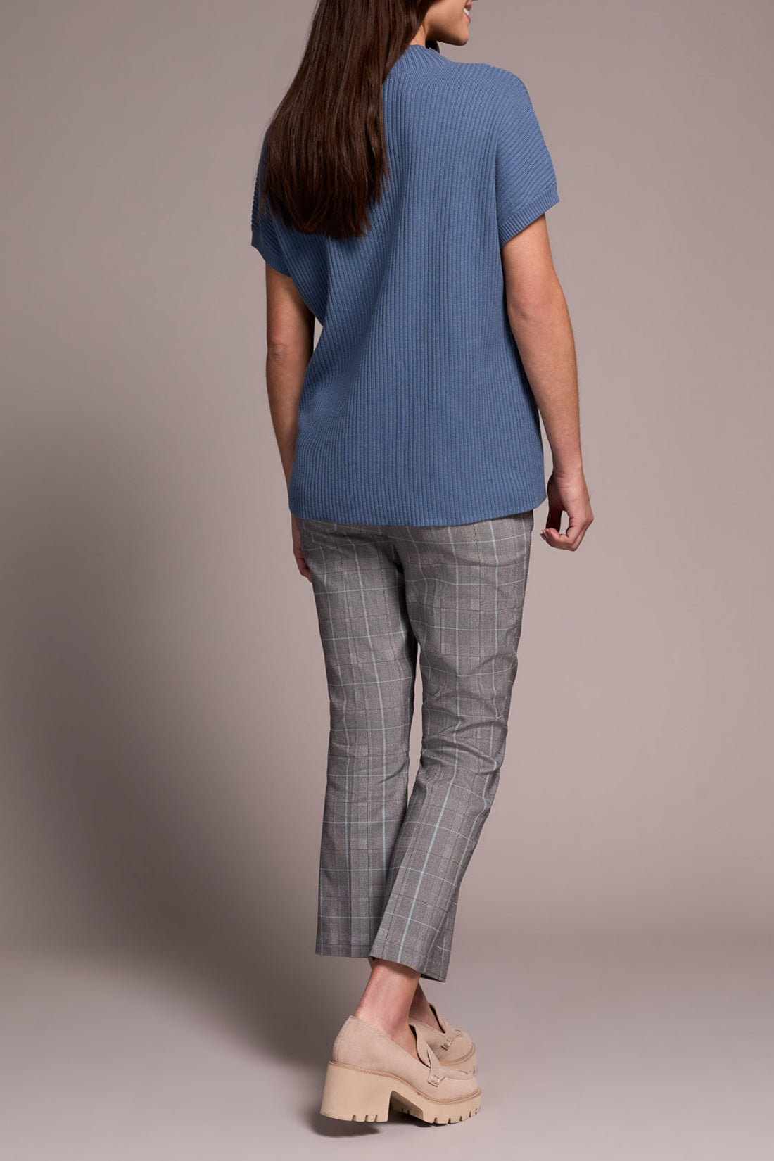 Mock Neck Short Sleeve Pullover