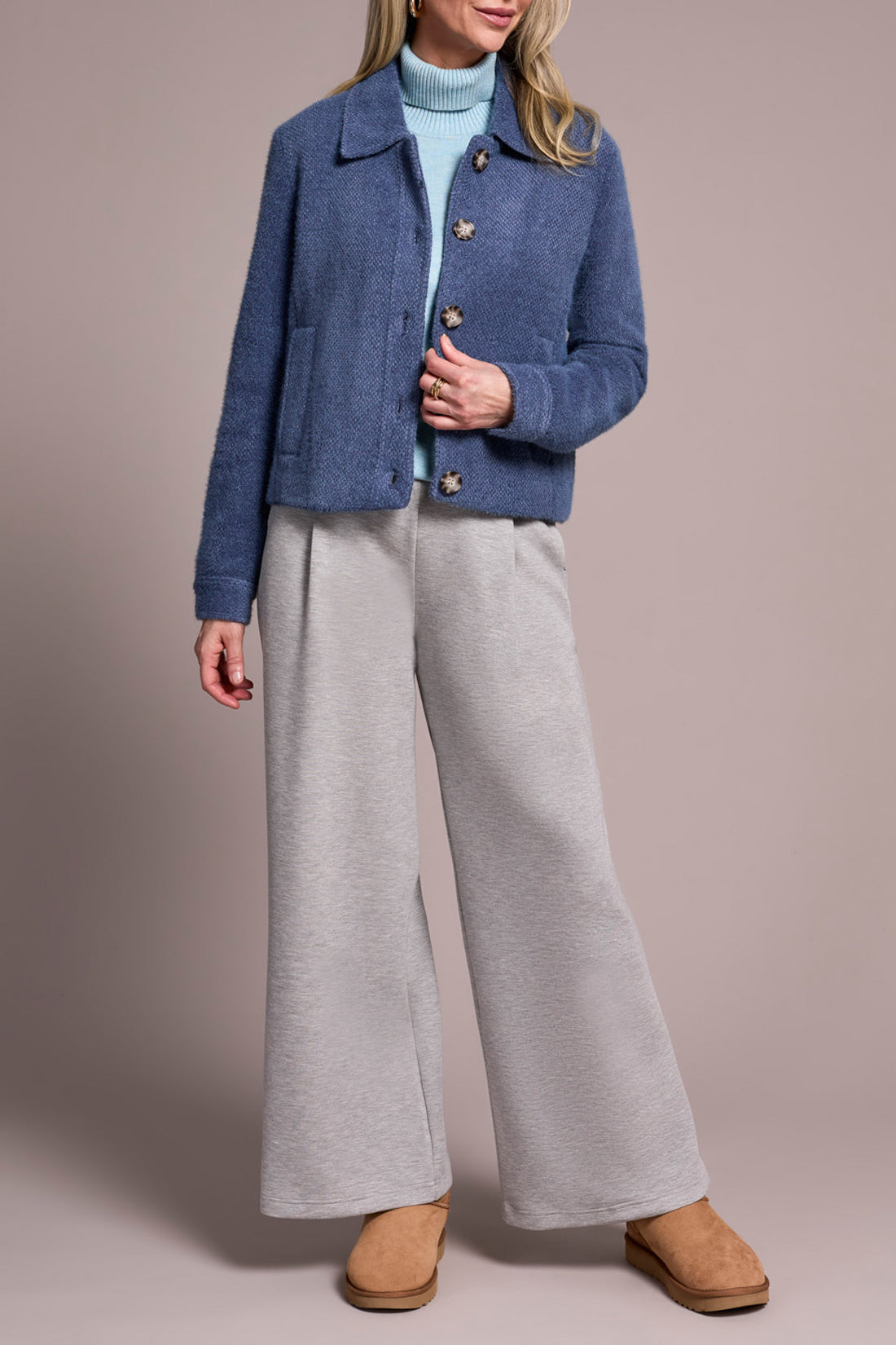 Jacquard Eyelash Knit Jacket