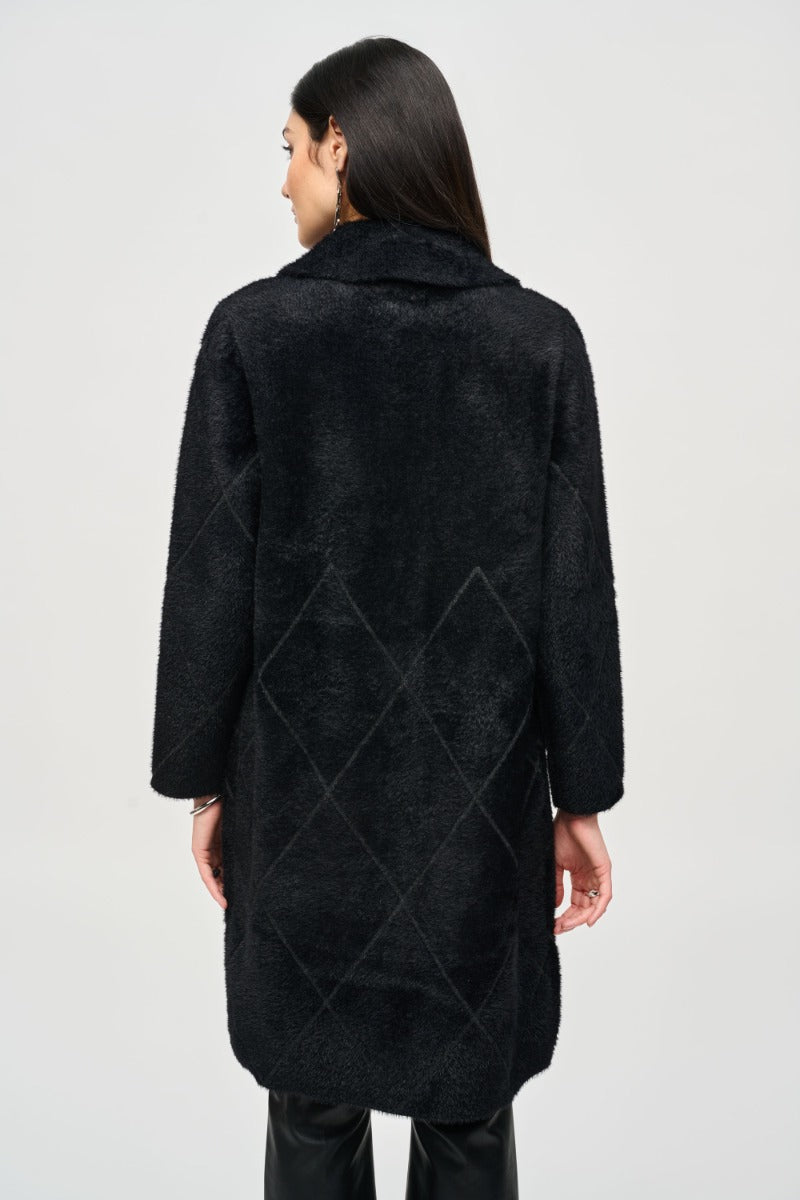 Notch Collar Knit Coat