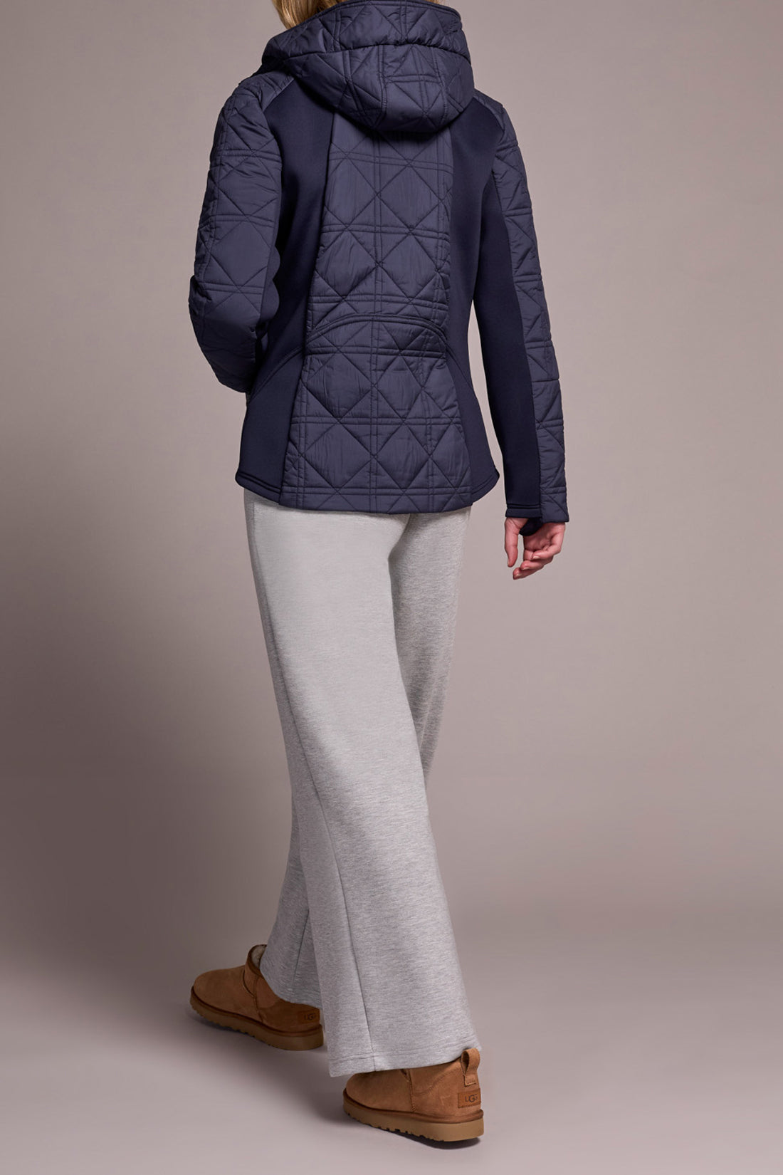 Puffer Hooded Zip Front Jacket