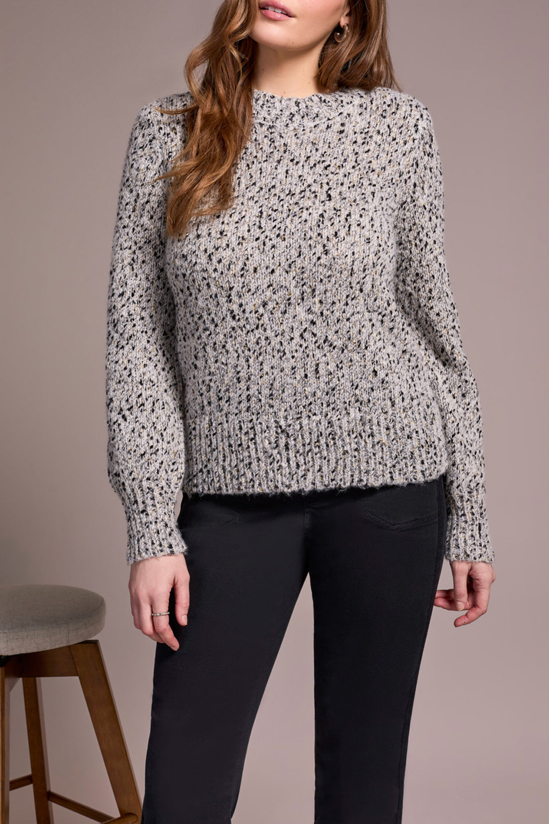 Shaker Knit 2 Tone Pullover