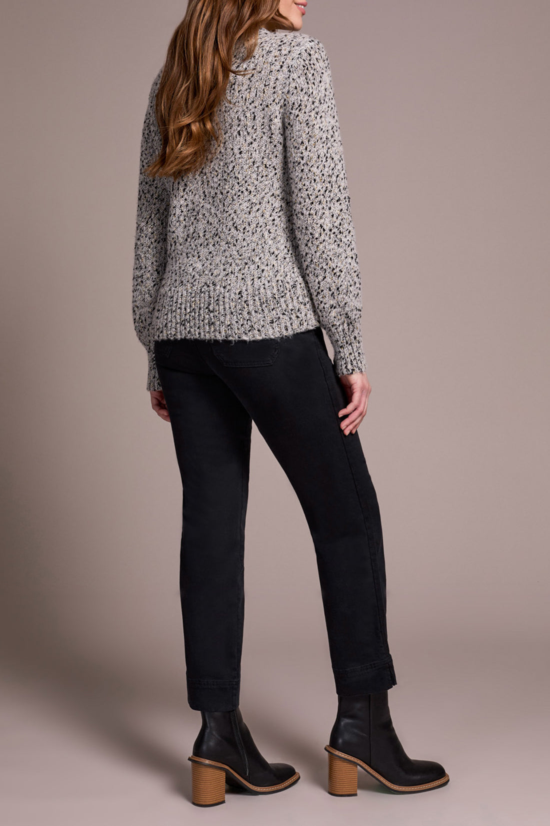Shaker Knit 2 Tone Pullover