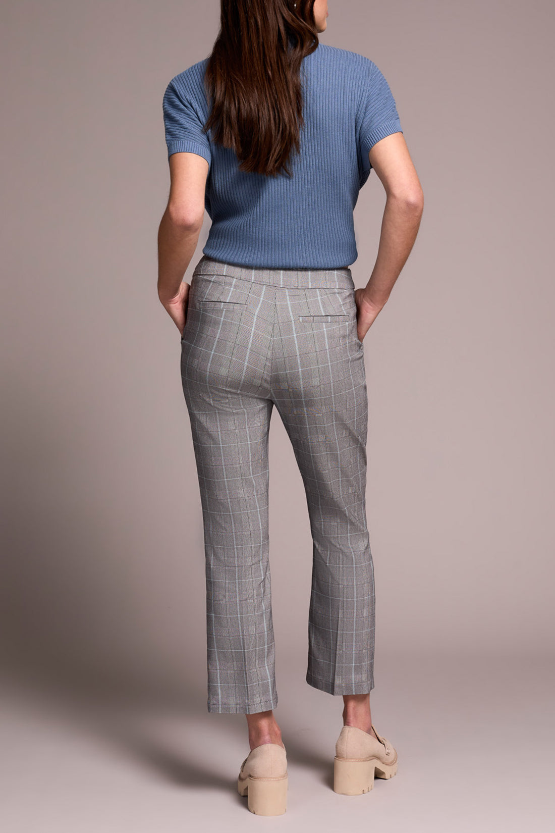 Plaid Print Crop Pant