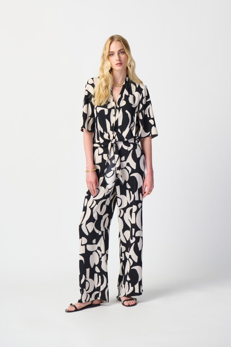 Geometric Print Wide Leg Pant