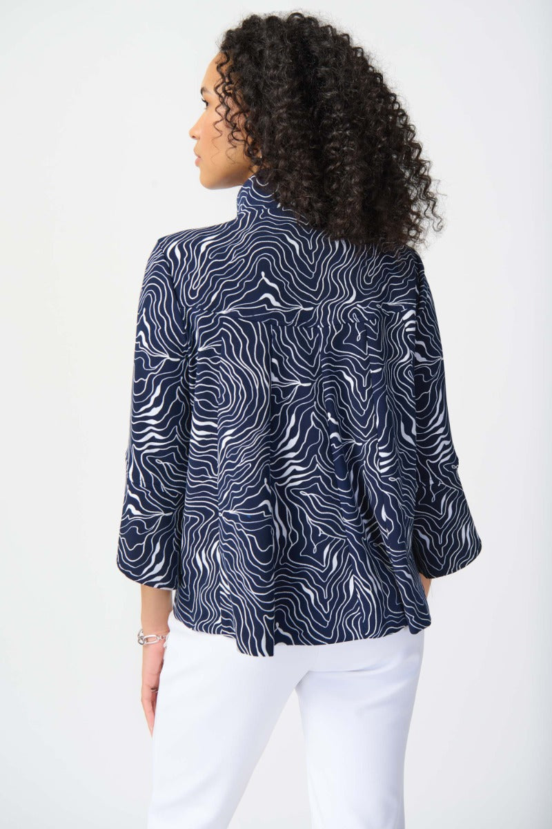 Abstract Puff Print Jacket