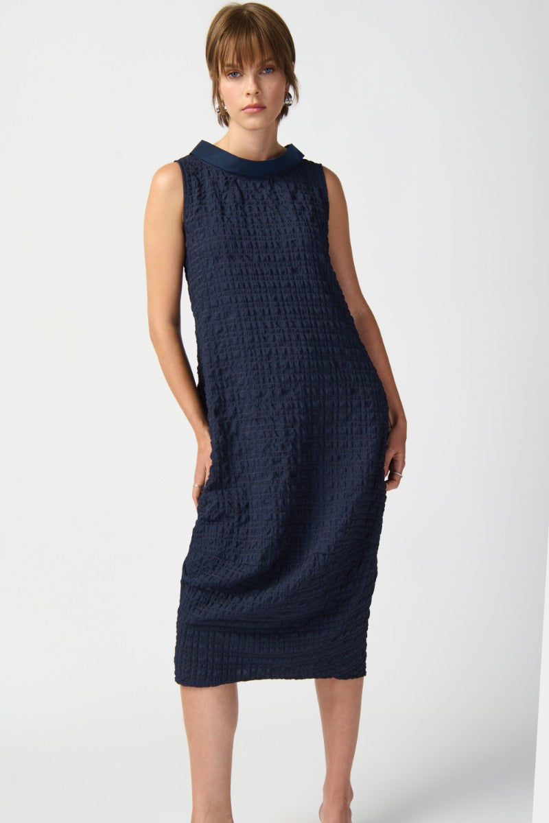 Waffle Jacquard Bubble Hem Dress