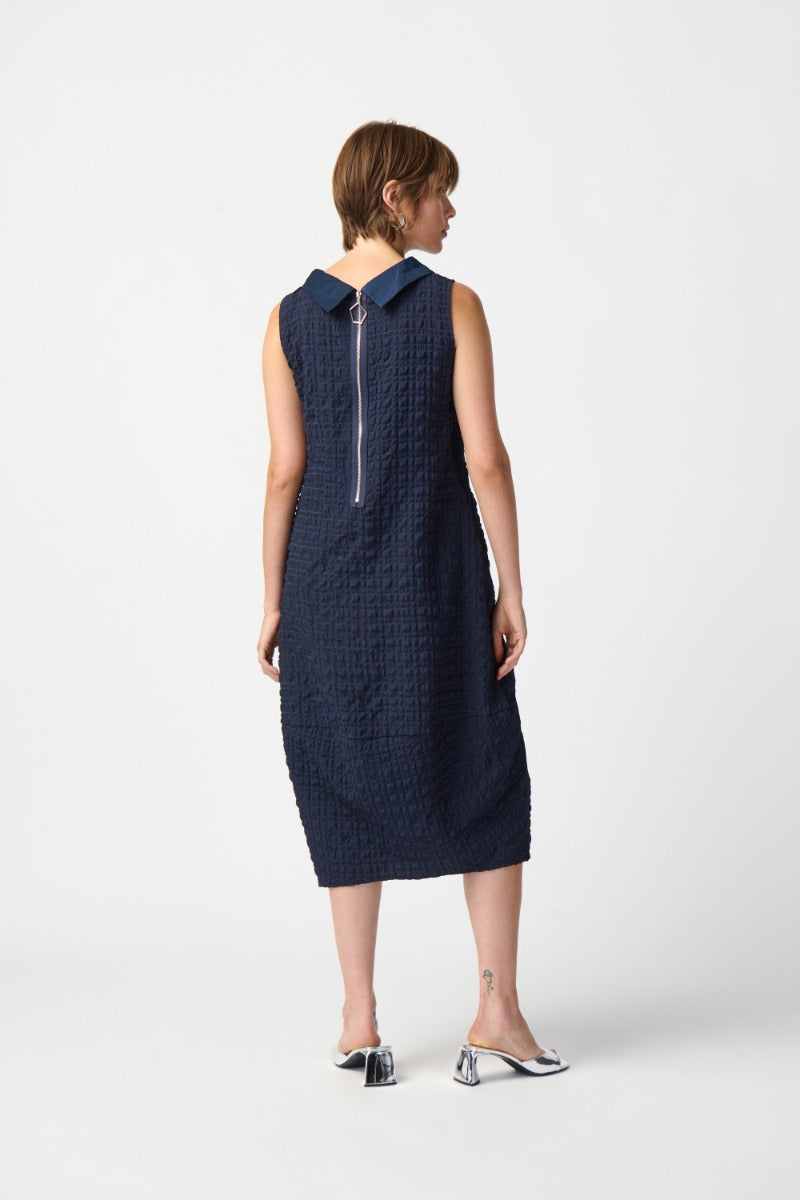 Waffle Jacquard Bubble Hem Dress