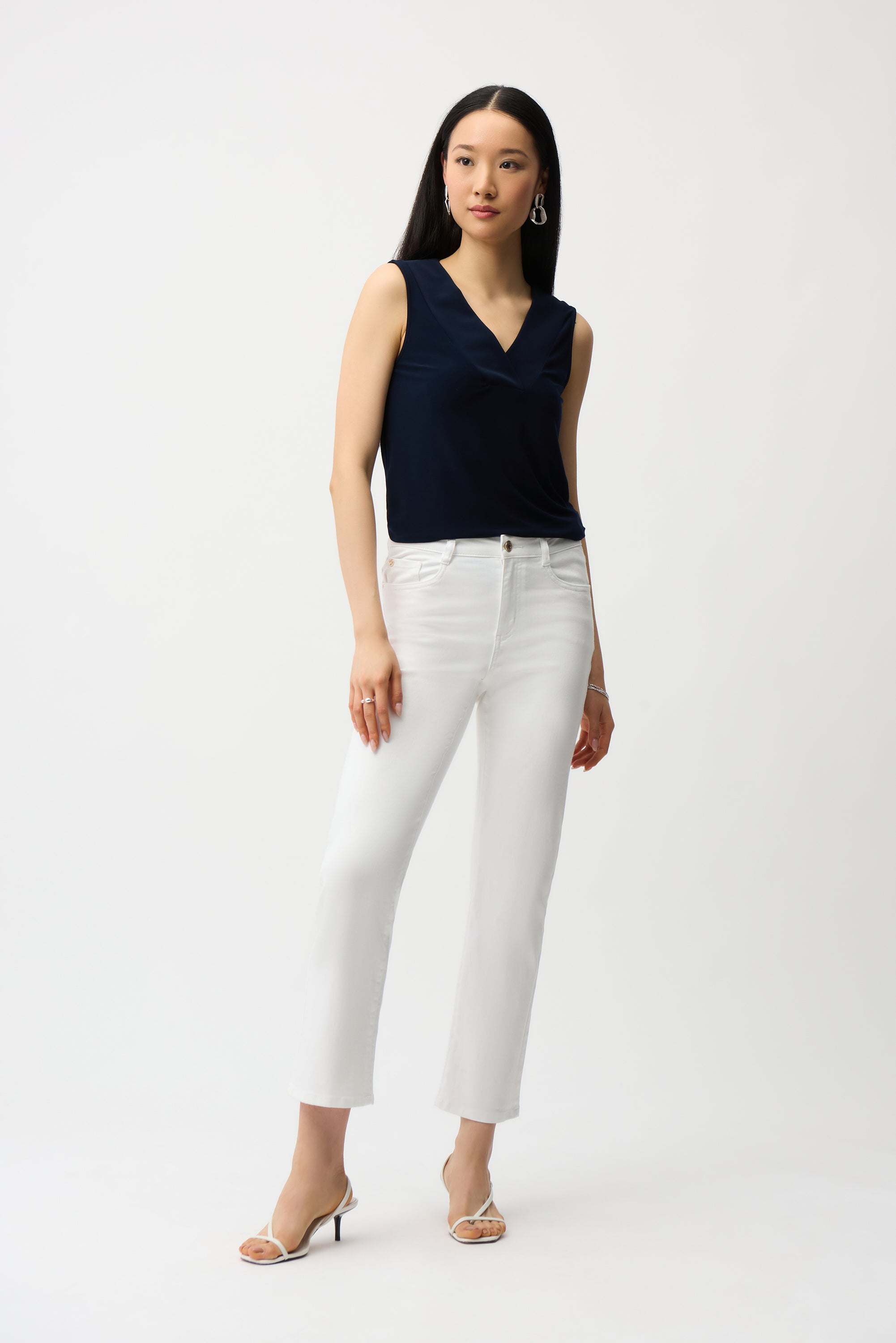 Silky Knit V-Neck Top