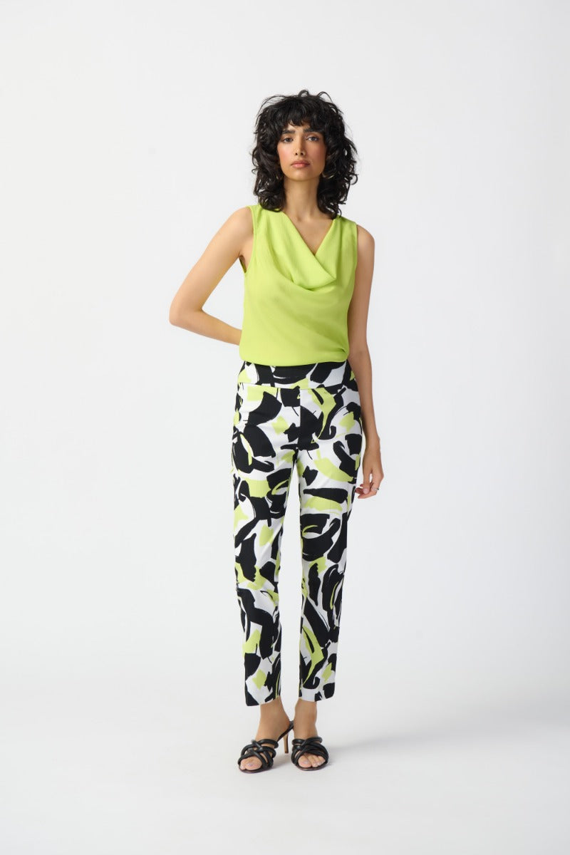 Abstract Print Crop Pant