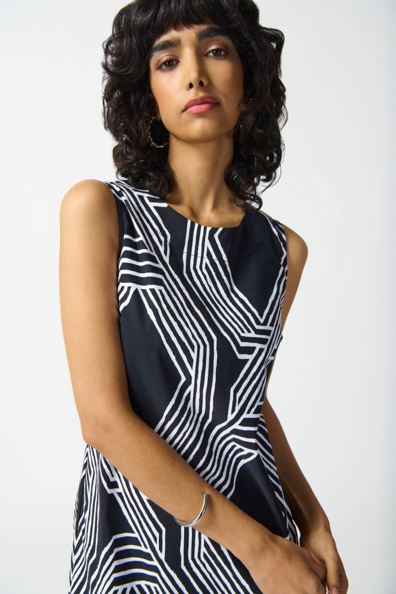 Geometric Print Sheath Dress