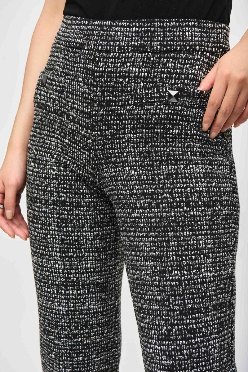 Tweed Print Bootcut Pant