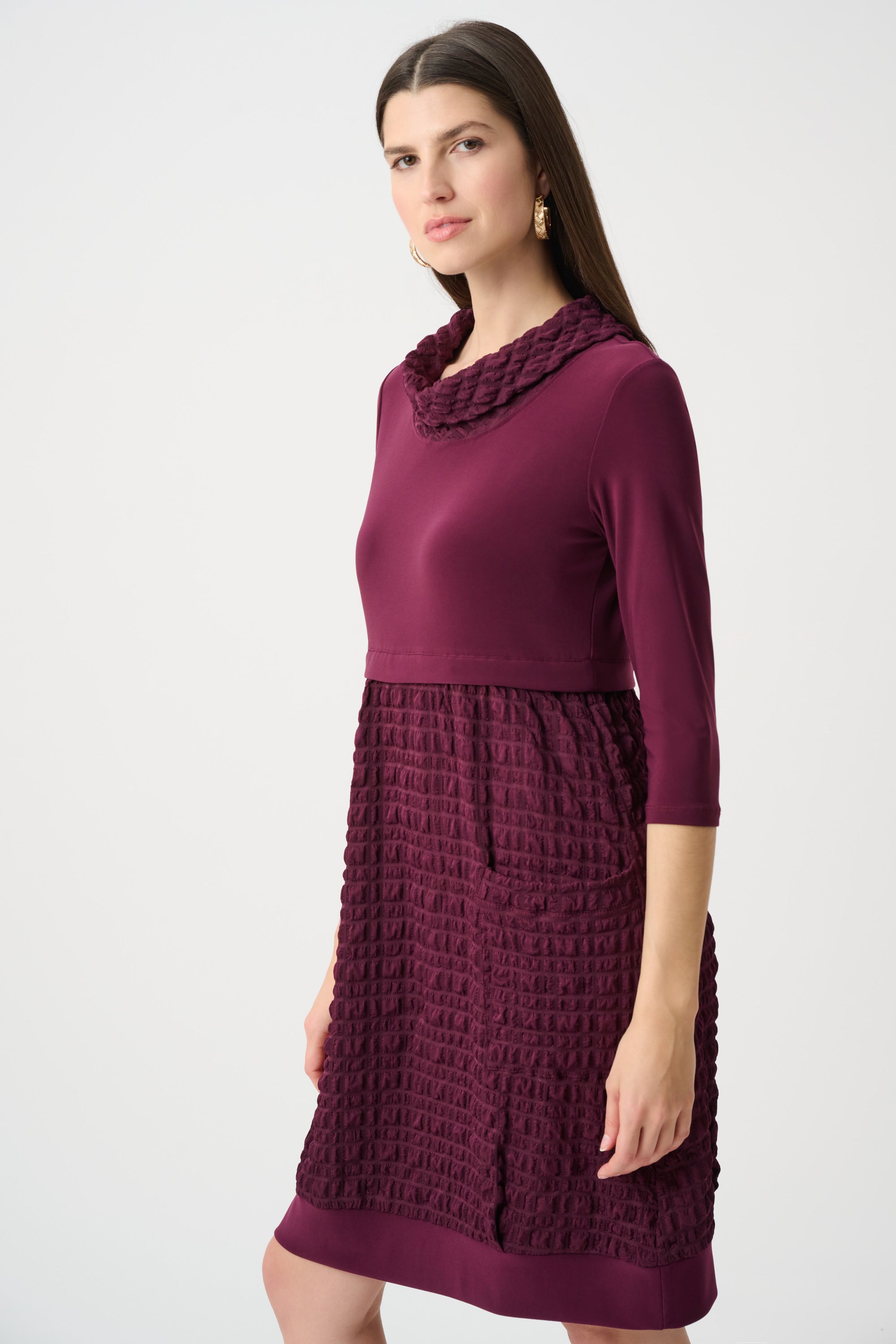 Bubble Jacquard Cocoon Dress