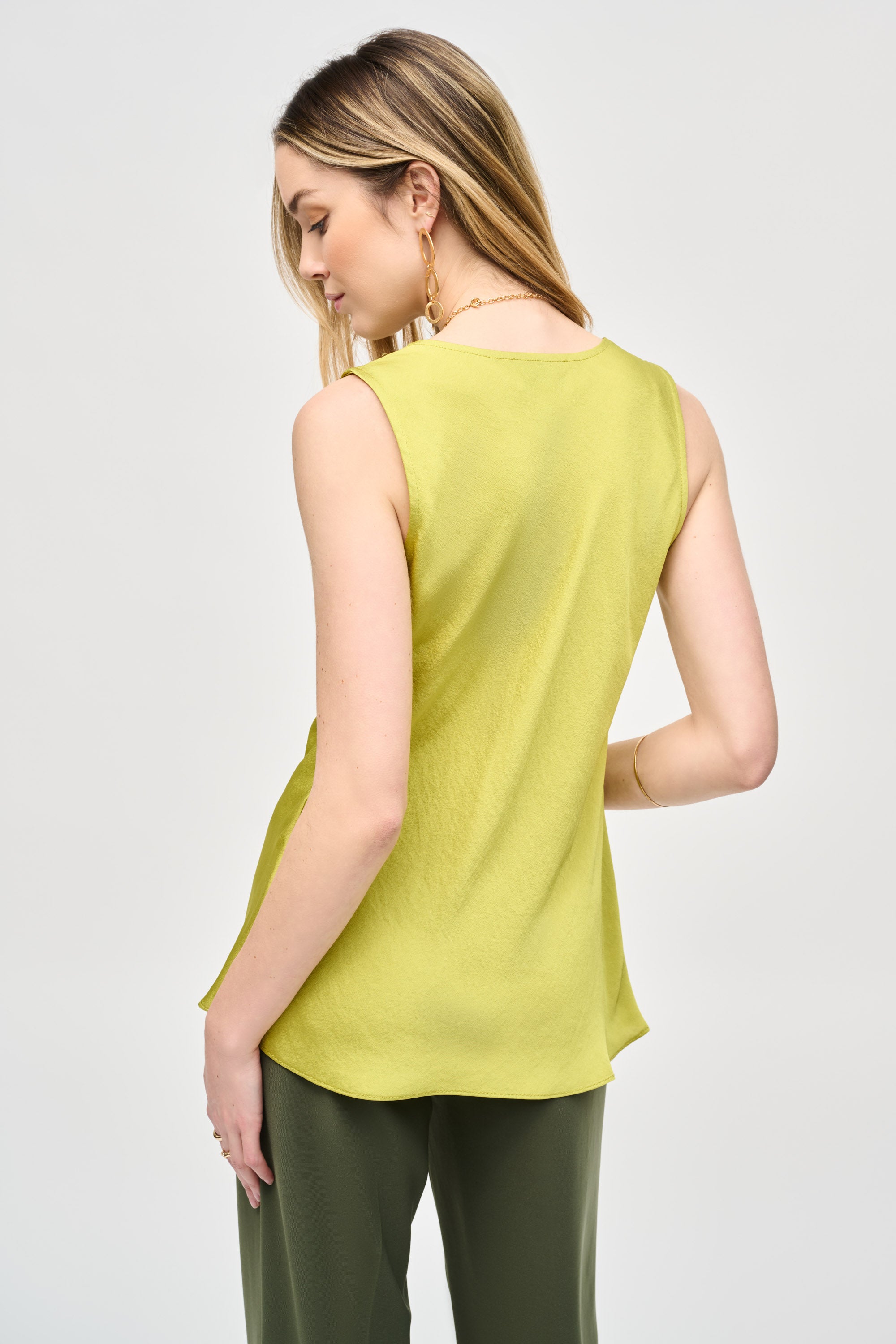 Drape Front Satin Top