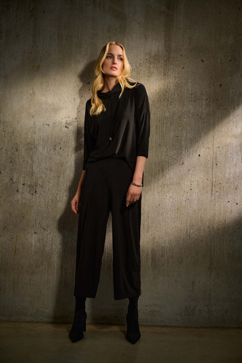 Taffeta Cowl Neck Wide Leg Jumpsuit