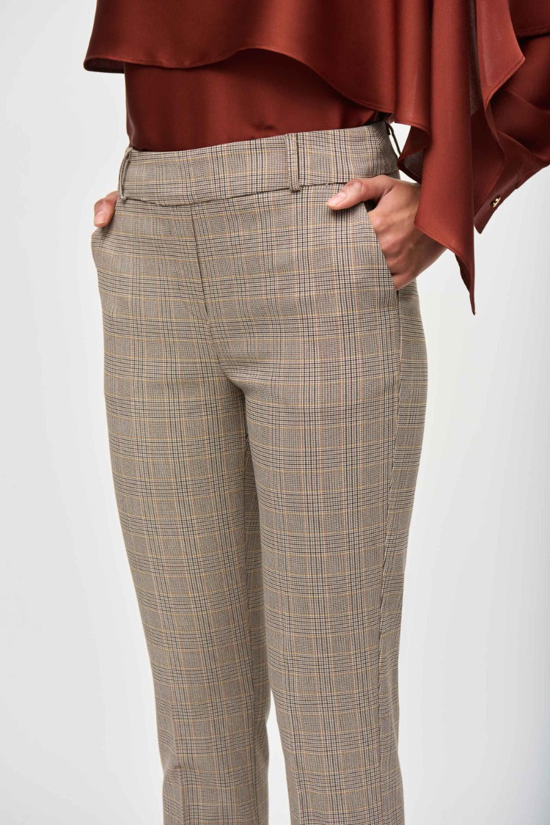 Plaid Contour Waist Pant