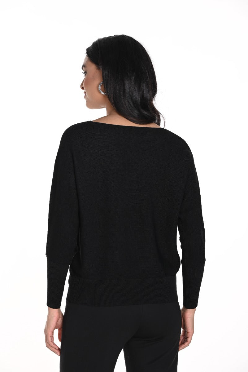 Boat Neck Stud Trim Pullover