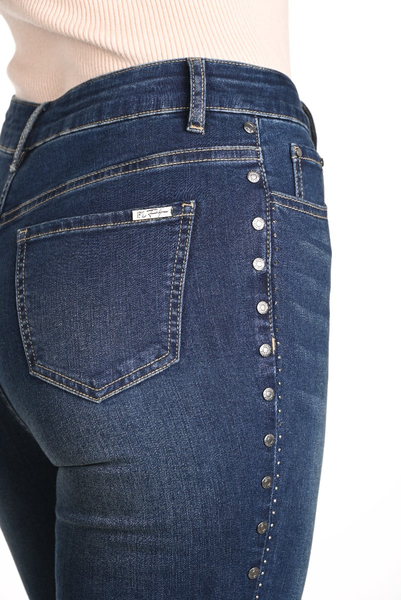 Stud Trim Dark Wash Jeans