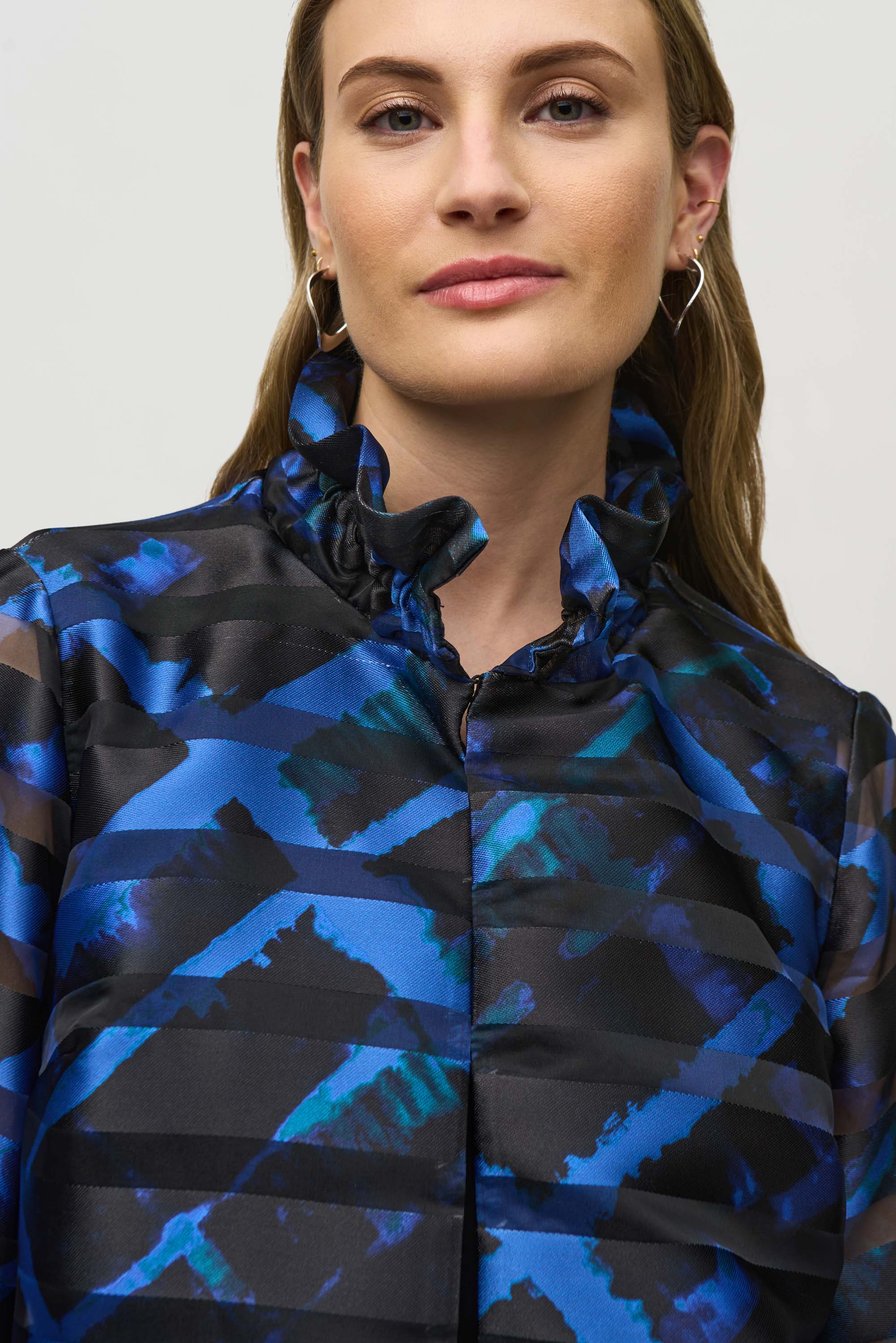 Abstract Print Organza Jacket