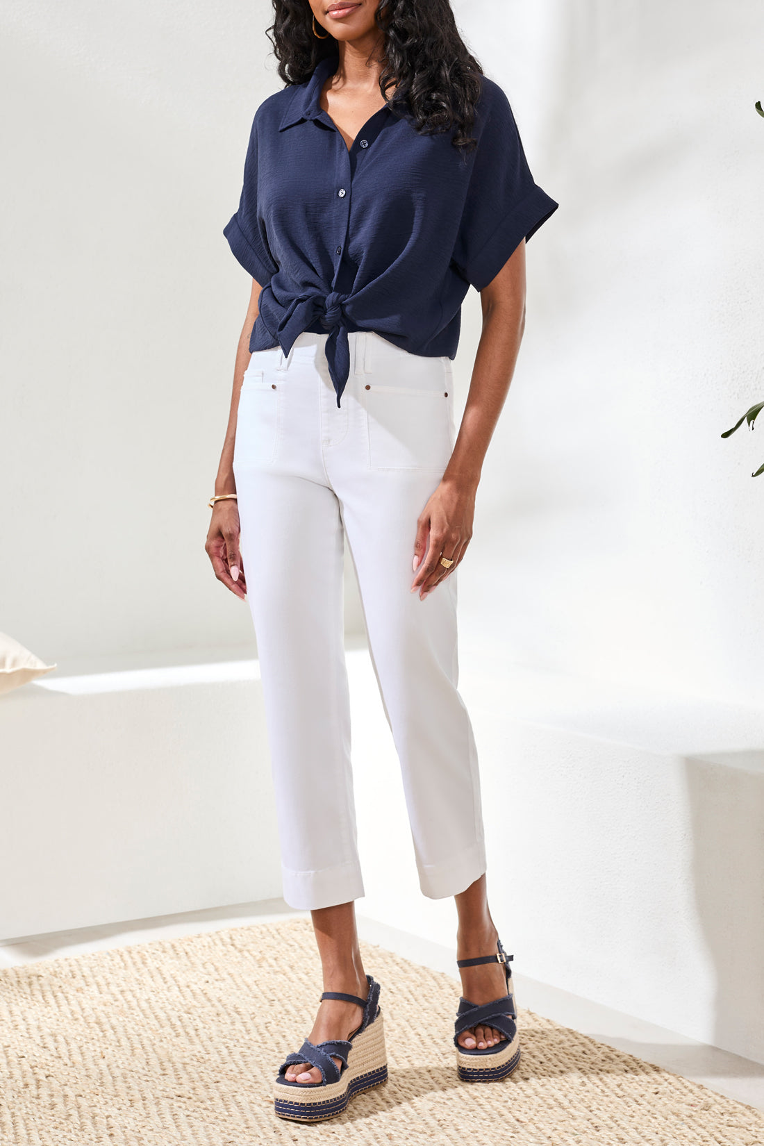 Canvas 5 Pocket Crop Pant