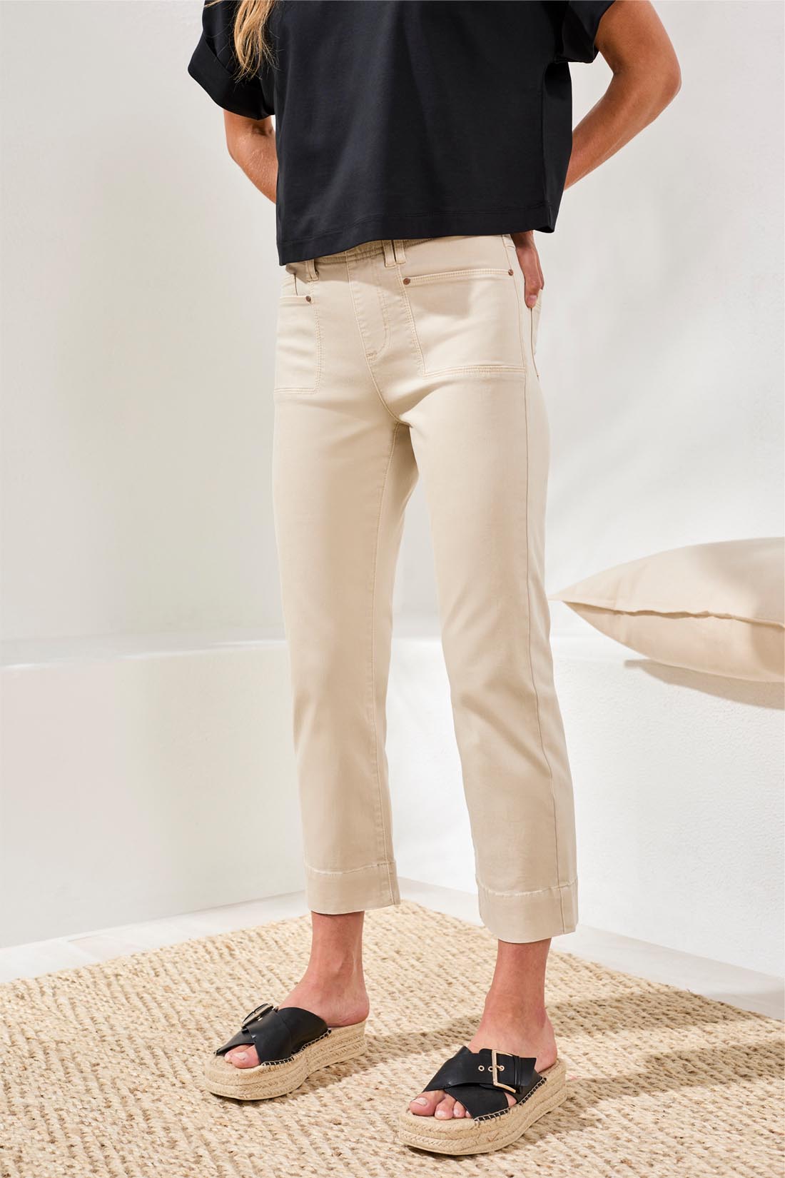 Canvas 5 Pocket Crop Pant