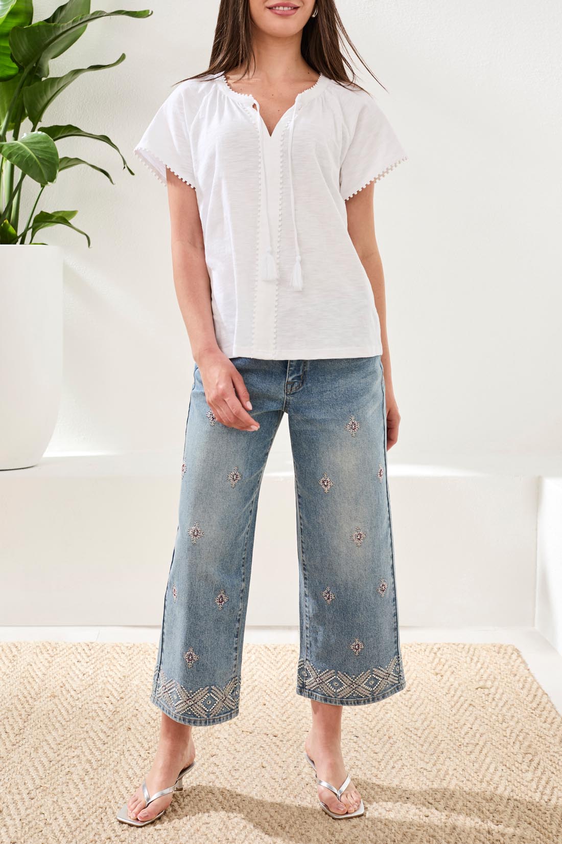 Tassel Tie Front Top