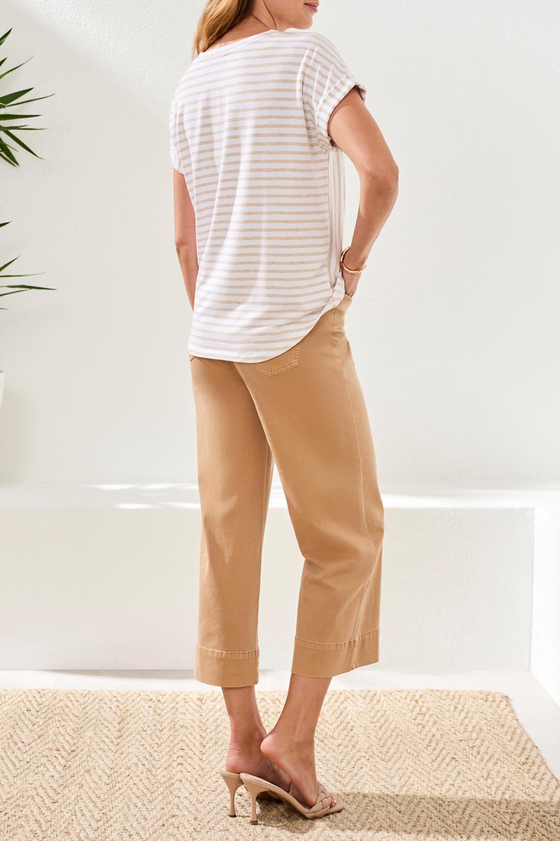 Stripe Short Sleeve Top