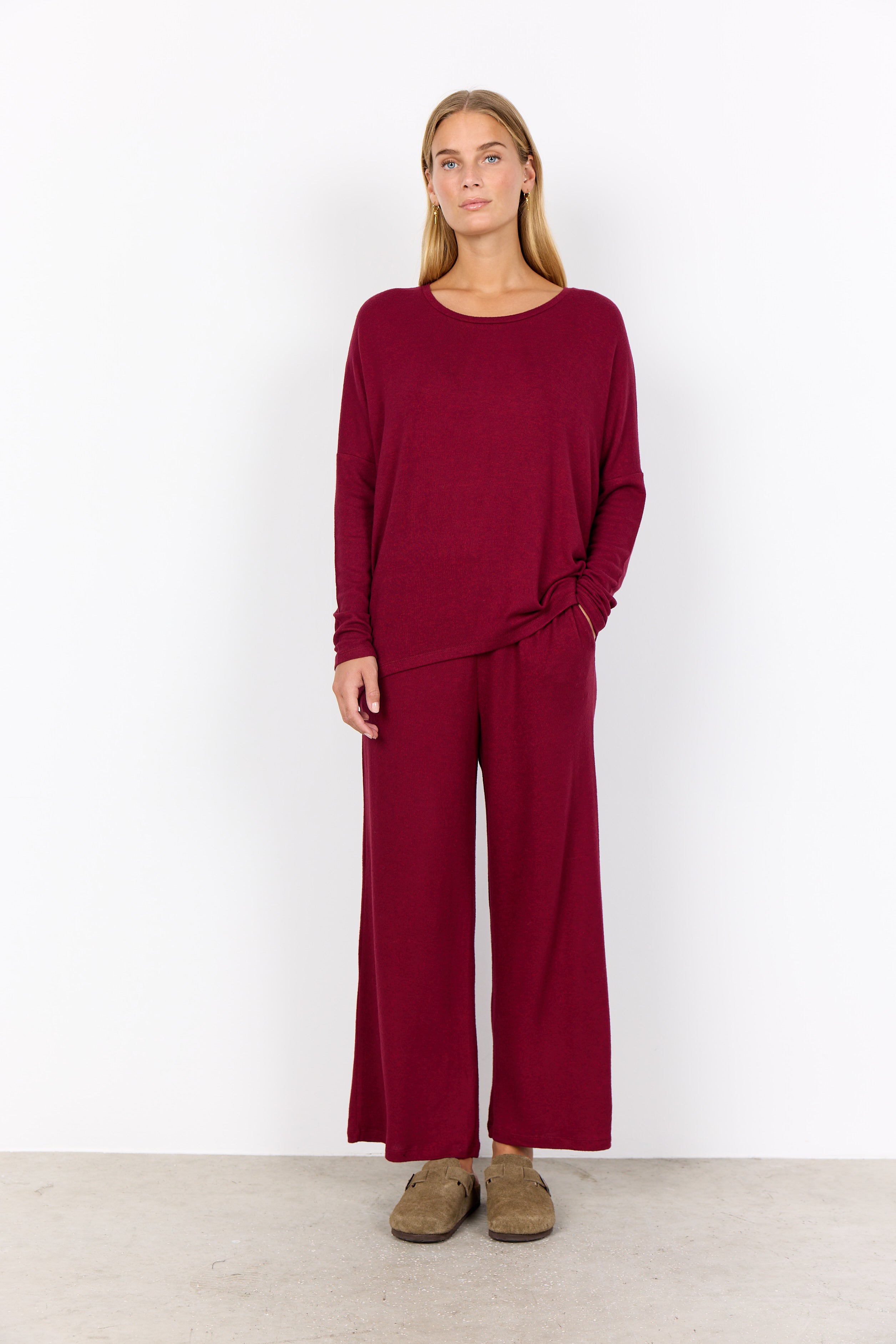 Melange Knit High-Low Top