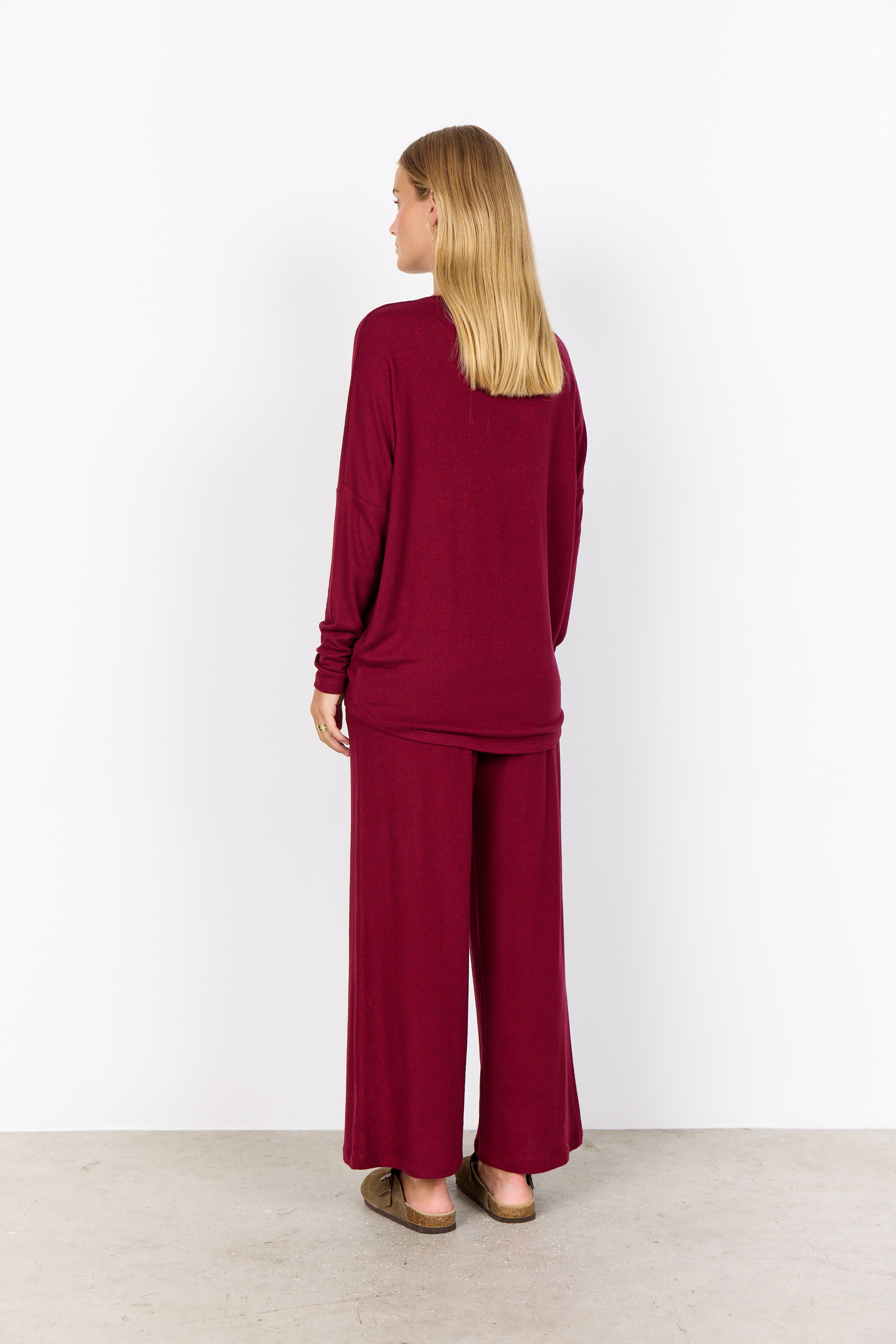 Melange Knit High-Low Top