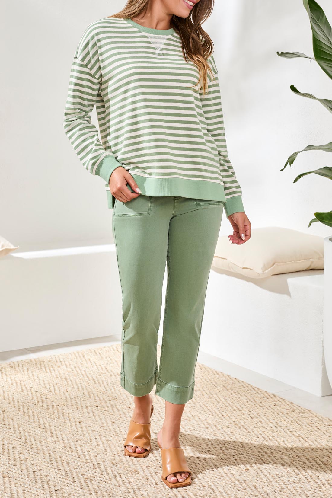 Stripe Print Sweatshirt